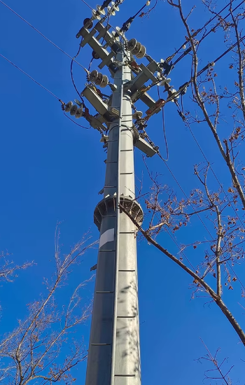 10KV-220KV High Quality Galvanized Tapered Steel Pole