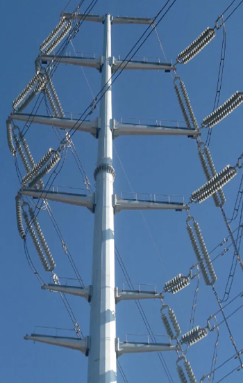 11kv-110KV Galvanized Steel Electric Pole