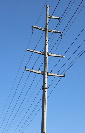 Galvanized 10KV-220KV High Voltage Electric Transmission Pole