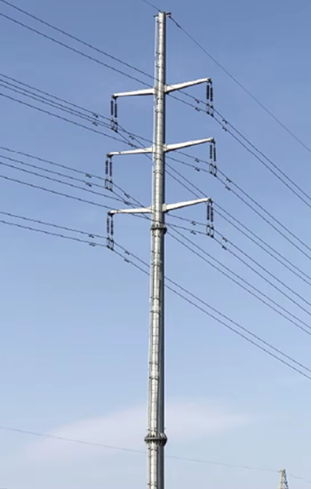 Galvanized 10KV 35KV Electric Transmission Line Pole