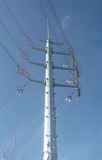 Transmission Line Electrical Power Pole HDG Polygonal Shape